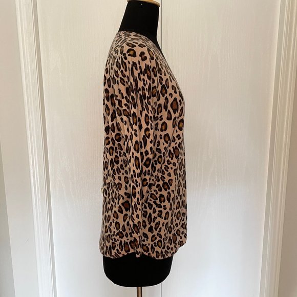 Joie V-Neck Leopard Print Chyanne Sweater - Picture 3 of 12